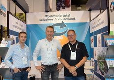 For Steenks Service it was their first PMA. At the picture Nick Groenewegen and Sander Zuidgeest, while Klaas-Jan de Ruiter of Ten Cate Geosynthetics dropped by.